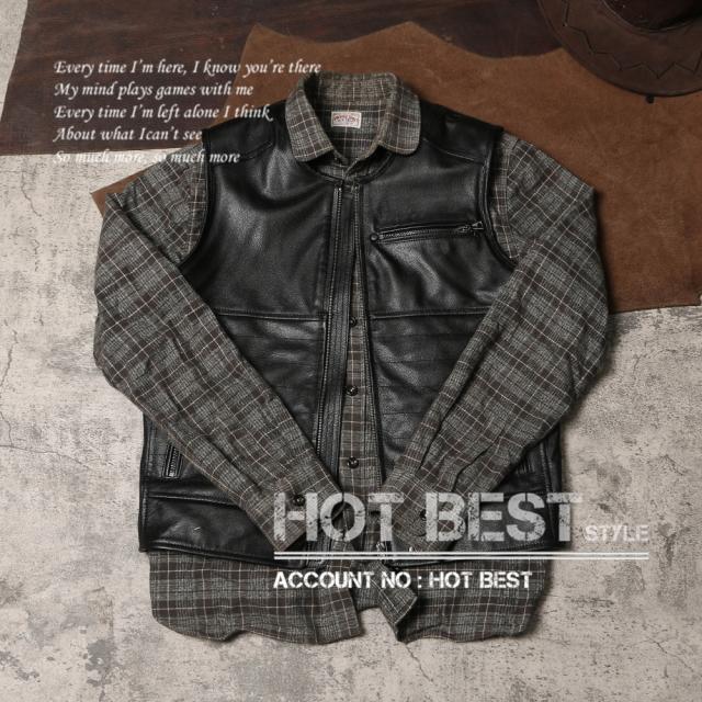 0.7mm カウハイド 本革 メンズ レザーベスト 本革ベスト 皮ベスト ジレ レザージャケット 牛革