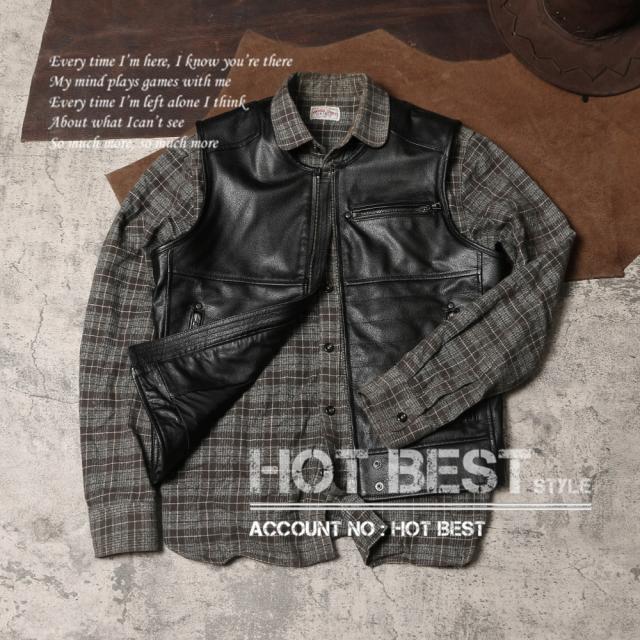 0.7mm カウハイド 本革 メンズ レザーベスト 本革ベスト 皮ベスト ジレ レザージャケット 牛革