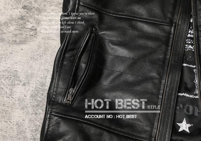 0.7mm カウハイド 本革 メンズ レザーベスト 本革ベスト 皮ベスト ジレ レザージャケット 牛革