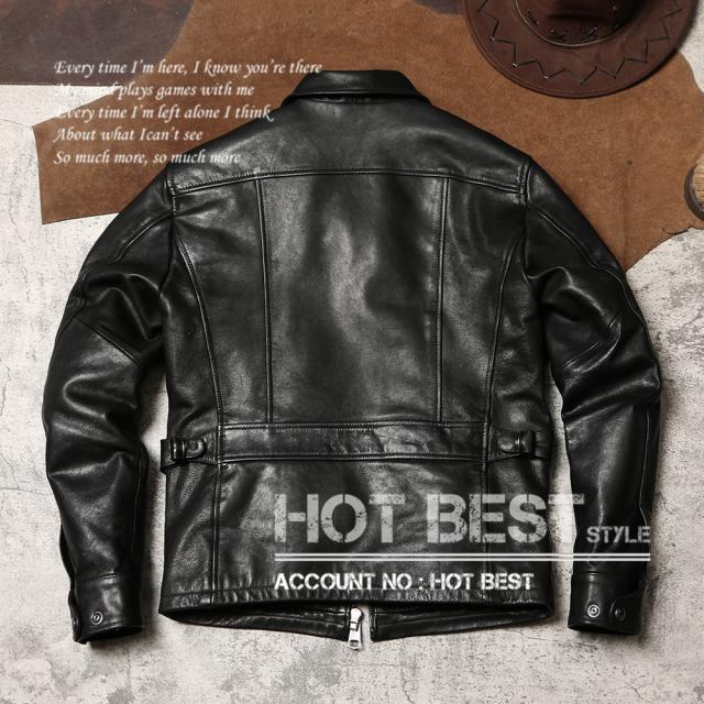 0.8mm ゴートスキン 20年代 ニュースマンコート レザージャケット メンズ 革ジャン カーコート ブレーキマン オイルレザー ヤギ 山羊革