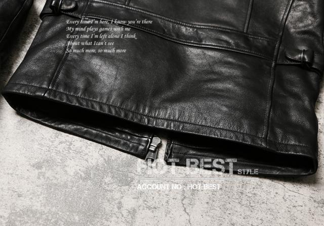 0.8mm ゴートスキン 20年代 ニュースマンコート レザージャケット メンズ 革ジャン カーコート ブレーキマン オイルレザー ヤギ 山羊革