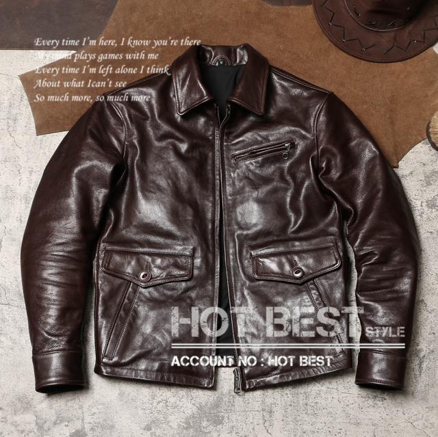 0.8mm ゴートスキン 20年代 ニュースマンコート レザージャケット メンズ 革ジャン カーコート ブレーキマン オイルレザー ヤギ 山羊革