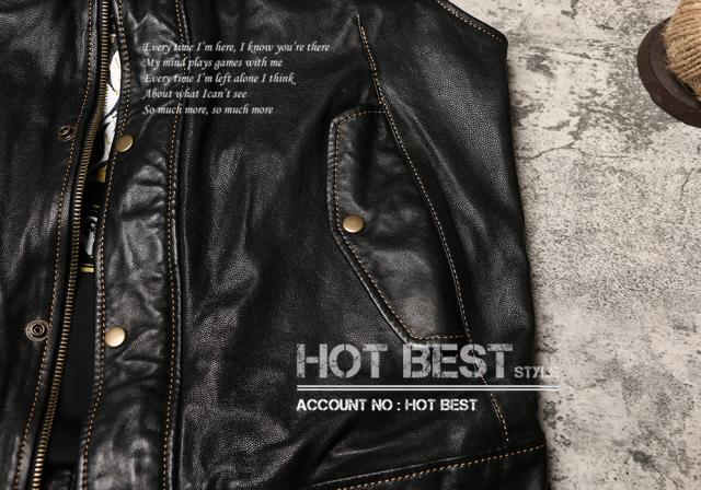 0.6mm ゴートスキン 本革 ウォッシュ加工 メンズ レザーベスト 本革ベスト 皮ベスト ジレ レザージャケット ヤギ 山羊革