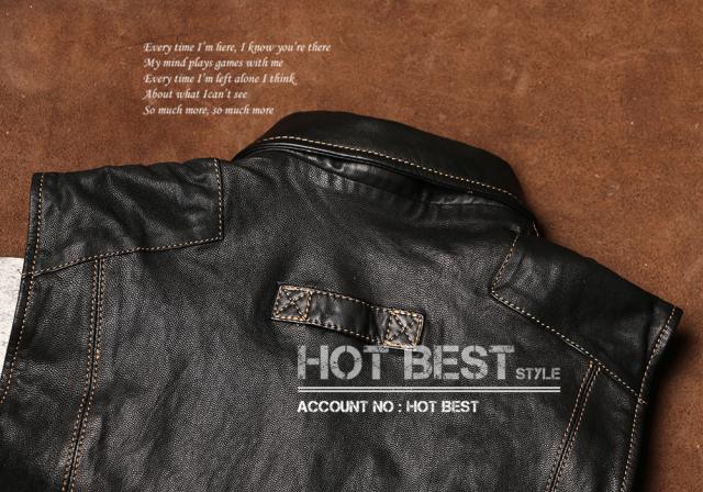 0.6mm ゴートスキン 本革 ウォッシュ加工 メンズ レザーベスト 本革ベスト 皮ベスト ジレ レザージャケット ヤギ 山羊革