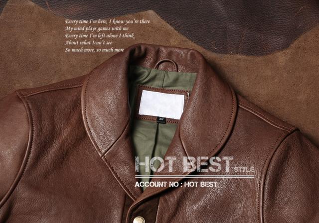 1.0mm ゴートスキン 復刻20年代 A-1タイプ コサックジャケット ボンバー フライト ショール カラー オイルレザー ヤギ 山羊革