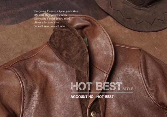 1.0mm ゴートスキン 復刻20年代 A-1タイプ コサックジャケット ボンバー フライト ショール カラー オイルレザー ヤギ 山羊革