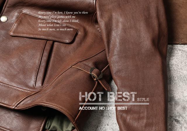 1.0mm ゴートスキン 復刻20年代 A-1タイプ コサックジャケット ボンバー フライト ショール カラー オイルレザー ヤギ 山羊革