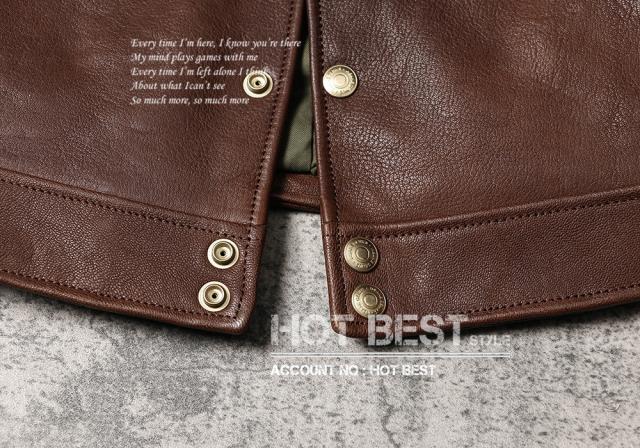 1.0mm ゴートスキン 復刻20年代 A-1タイプ コサックジャケット ボンバー フライト ショール カラー オイルレザー ヤギ 山羊革