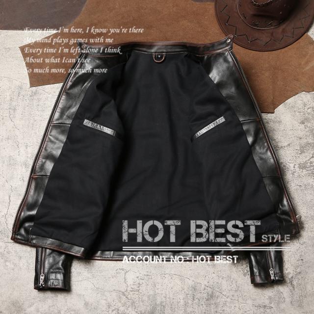 1.2mm 茶芯カウハイド 50年代 パテッド シングルライダース レザージャケット メンズ 革ジャン トスカーナ植物鞣し 牛革