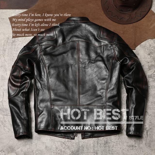 1.2mm 茶芯カウハイド 50年代 パテッド シングルライダース レザージャケット メンズ 革ジャン トスカーナ植物鞣し 牛革