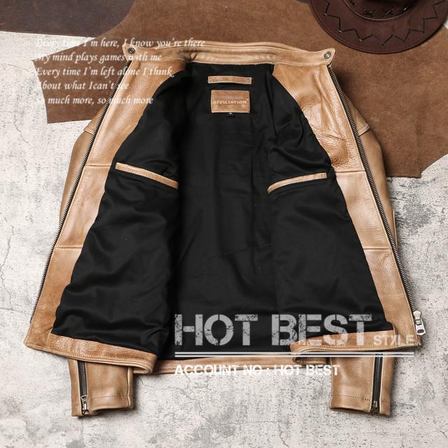 最高峰 1.7mm カウハイド 50年代 パテッド シングルライダース レザージャケット メンズ 革ジャン トスカーナ植物鞣し 牛革