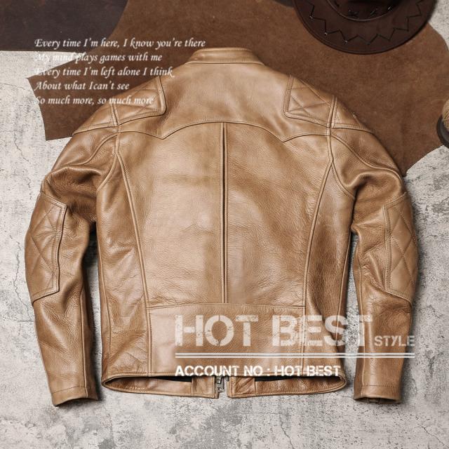 最高峰 1.7mm カウハイド 50年代 パテッド シングルライダース レザージャケット メンズ 革ジャン トスカーナ植物鞣し 牛革