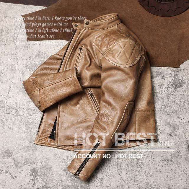 最高峰 1.7mm カウハイド 50年代 パテッド シングルライダース レザージャケット メンズ 革ジャン トスカーナ植物鞣し 牛革