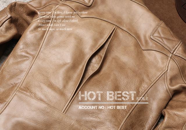 最高峰 1.7mm カウハイド 50年代 パテッド シングルライダース レザージャケット メンズ 革ジャン トスカーナ植物鞣し 牛革