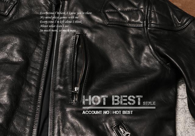 最高峰 1.4mm カウハイド 50年代 パテッド シングルライダース レザージャケット メンズ 革ジャン トスカーナ植物鞣し 牛革