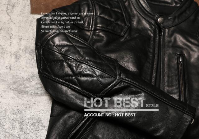 最高峰 1.4mm カウハイド 50年代 パテッド シングルライダース レザージャケット メンズ 革ジャン トスカーナ植物鞣し 牛革