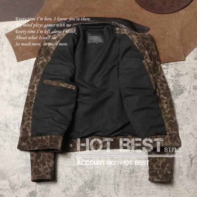 1.0mm カウハイド 50年代 サードタイプ Gジャン 557 3rd  ライダース 迷彩 レザージャケット 牛革