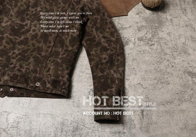 1.0mm カウハイド 50年代 サードタイプ Gジャン 557 3rd  ライダース 迷彩 レザージャケット 牛革