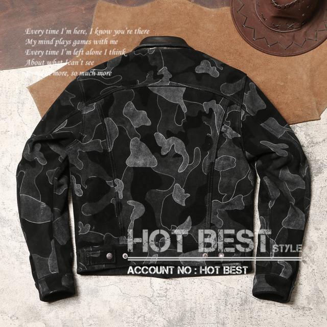 1.0mm カウハイド 50年代 サードタイプ Gジャン 557 3rd  ライダース 迷彩 レザージャケット 牛革