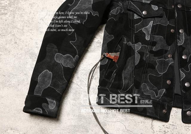 1.0mm カウハイド 50年代 サードタイプ Gジャン 557 3rd  ライダース 迷彩 レザージャケット 牛革