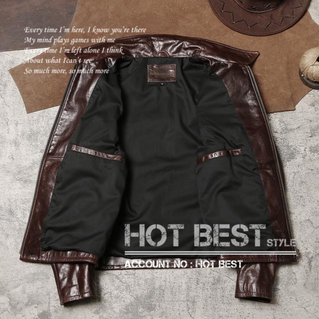 0.8mm ゴートスキン 30年代スタイル シングルライダース メンズ 革ジャン レザージャケット オイルワックスレザー ヤギ 山羊革