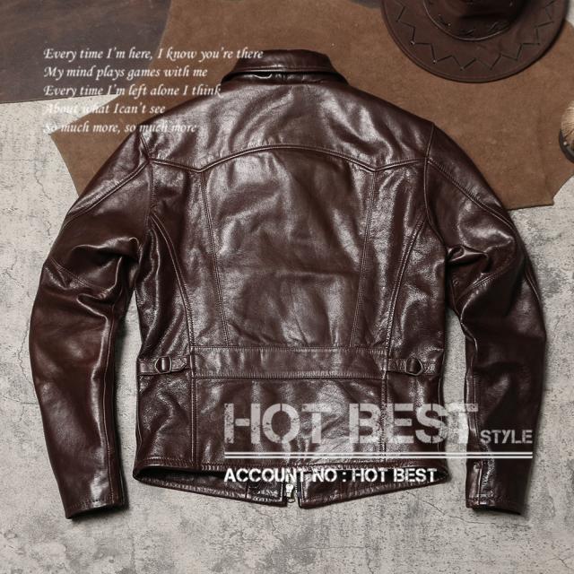 0.8mm ゴートスキン 30年代スタイル シングルライダース メンズ 革ジャン レザージャケット オイルワックスレザー ヤギ 山羊革