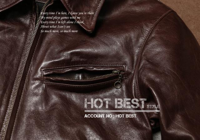 0.8mm ゴートスキン 30年代スタイル シングルライダース メンズ 革ジャン レザージャケット オイルワックスレザー ヤギ 山羊革