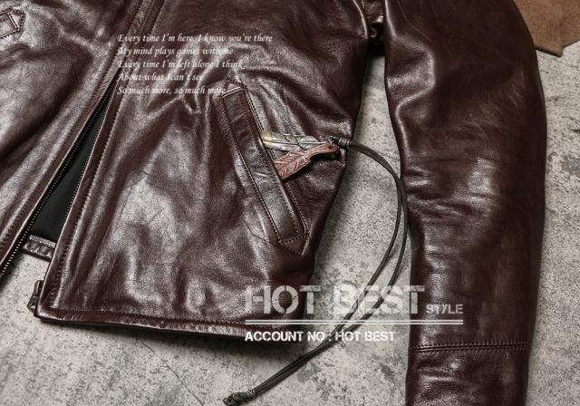 0.8mm ゴートスキン 30年代スタイル シングルライダース メンズ 革ジャン レザージャケット オイルワックスレザー ヤギ 山羊革