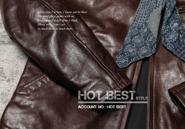 0.8mm ゴートスキン 30年代スタイル シングルライダース メンズ 革ジャン レザージャケット オイルワックスレザー ヤギ 山羊革