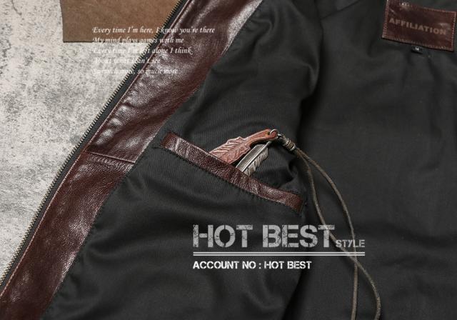 0.8mm ゴートスキン 30年代スタイル シングルライダース メンズ 革ジャン レザージャケット オイルワックスレザー ヤギ 山羊革