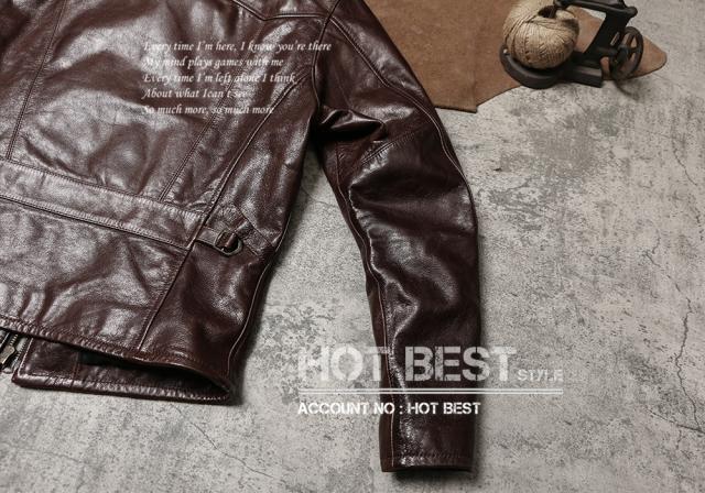 0.8mm ゴートスキン 30年代スタイル シングルライダース メンズ 革ジャン レザージャケット オイルワックスレザー ヤギ 山羊革