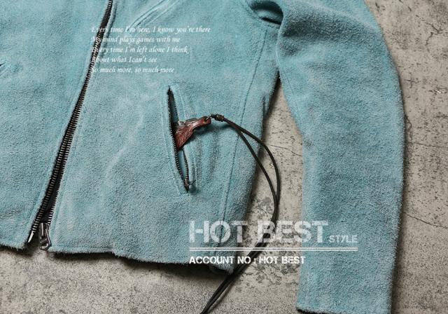 1.0mm カウスエード フーデッドパーカー レザージャケット ヴィンテージ加工 フード取外し可 ボマー ボンバー ライダース 牛革