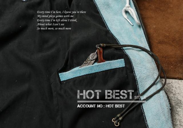 1.0mm カウスエード フーデッドパーカー レザージャケット ヴィンテージ加工 フード取外し可 ボマー ボンバー ライダース 牛革