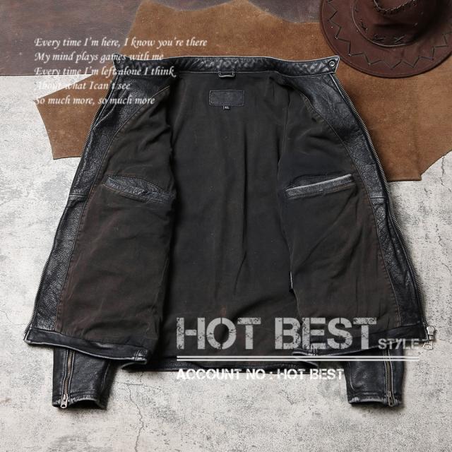 1.0mm カウハイド 50年代 パテッド シングルライダース ウォッシュ加工 ヴィンテージ メンズ 革ジャン レザージャケット 牛革