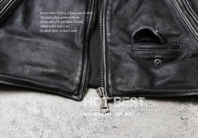 1.0mm カウハイド 50年代 パテッド シングルライダース ウォッシュ加工 ヴィンテージ メンズ 革ジャン レザージャケット 牛革