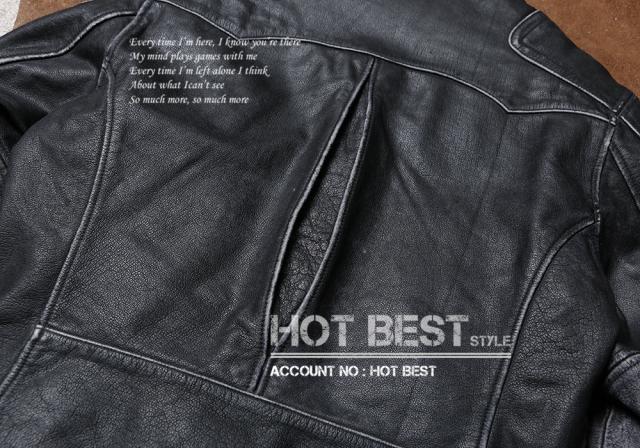 1.0mm カウハイド 50年代 パテッド シングルライダース ウォッシュ加工 ヴィンテージ メンズ 革ジャン レザージャケット 牛革