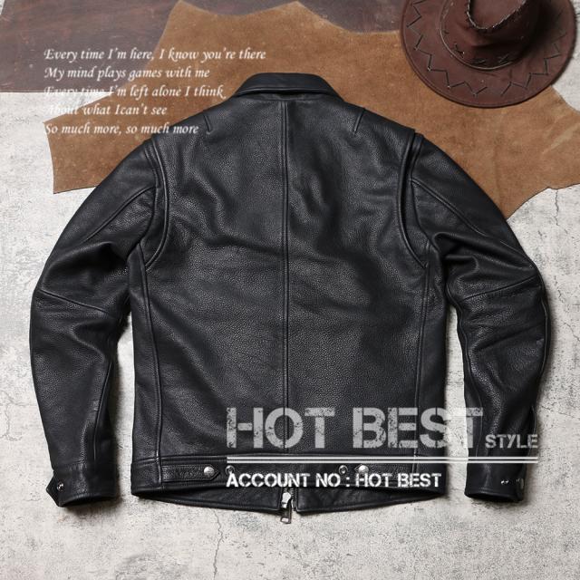 1.2mm カウハイド 30年代 トラッカースタイル ウォッシュ加工 シングルライダース レザージャケット 牛革