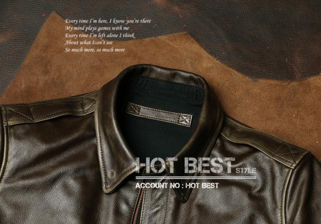 1.0mm カウハイド 復刻30年代 USAF TYPE A-2 フライトジャケット メンズ 革ジャン ヴィンテージ加工 染料仕上げ 牛革