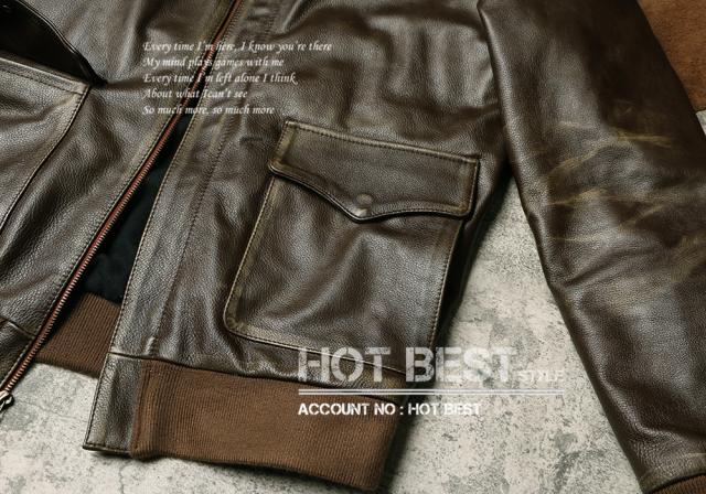 1.0mm カウハイド 復刻30年代 USAF TYPE A-2 フライトジャケット メンズ 革ジャン ヴィンテージ加工 染料仕上げ 牛革