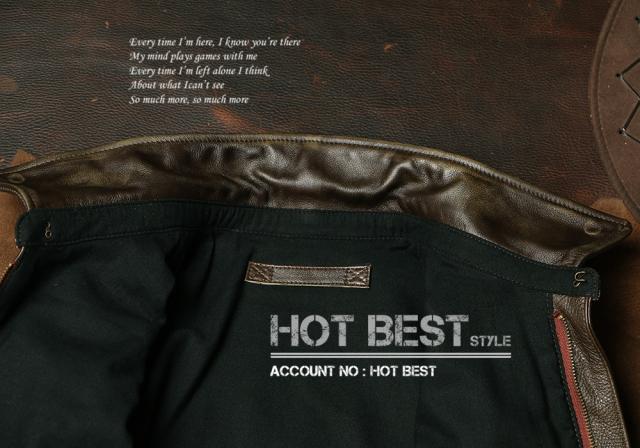 1.0mm カウハイド 復刻30年代 USAF TYPE A-2 フライトジャケット メンズ 革ジャン ヴィンテージ加工 染料仕上げ 牛革