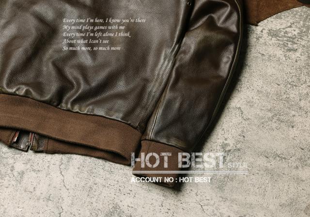 1.0mm カウハイド 復刻30年代 USAF TYPE A-2 フライトジャケット メンズ 革ジャン ヴィンテージ加工 染料仕上げ 牛革