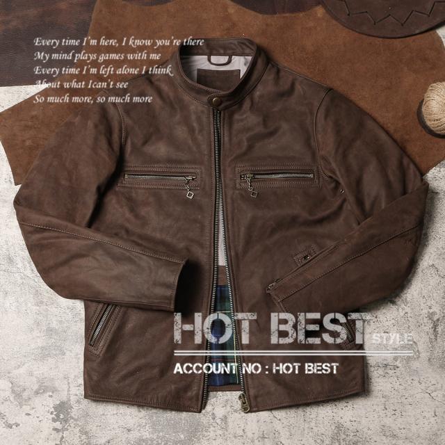 1.1mm カウハイド スタンダードスタイル シングル ライダース 牛革 レザージャケット 染料仕上げ 牛革