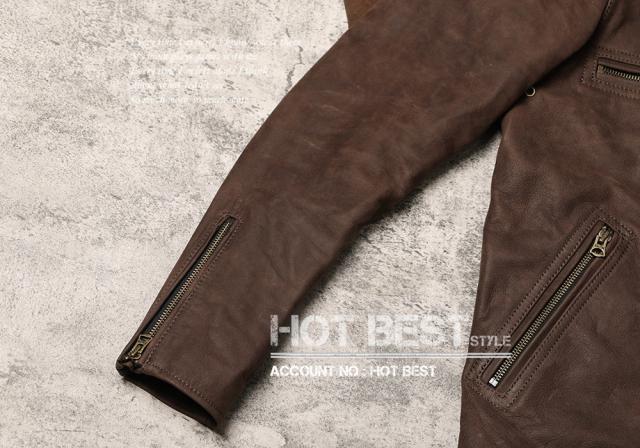 1.1mm カウハイド スタンダードスタイル シングル ライダース 牛革 レザージャケット 染料仕上げ 牛革