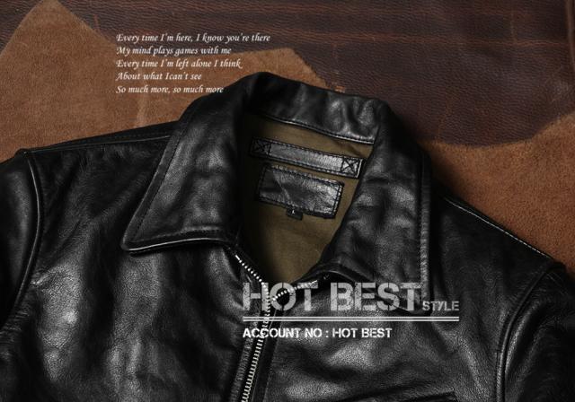 1.2mm 黒芯ホースハイド 30年代スタイル シングルライダース メンズ 革ジャン レザージャケット トスカーナ植物鞣し革 馬革