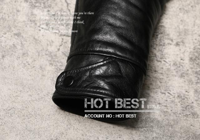 1.2mm 黒芯ホースハイド 30年代スタイル シングルライダース メンズ 革ジャン レザージャケット トスカーナ植物鞣し革 馬革