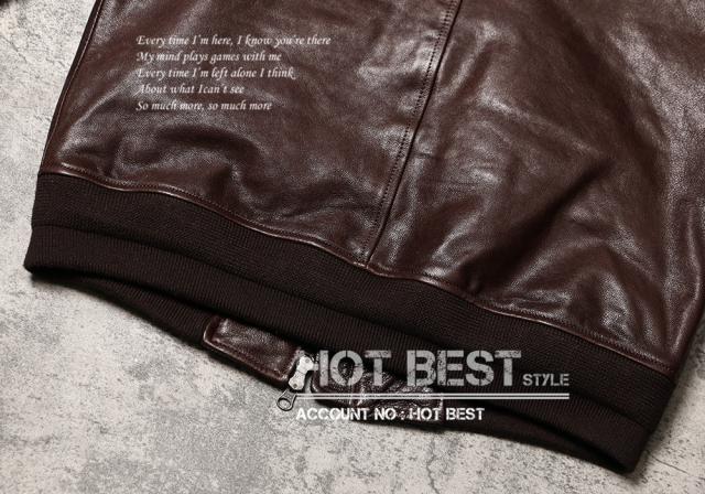 0.8mm ゴートスキン USAF TYPE A-2 1942モデル フライトジャケット メンズ 革ジャン タンニンなめし オイルレザー ヤギ 山羊革