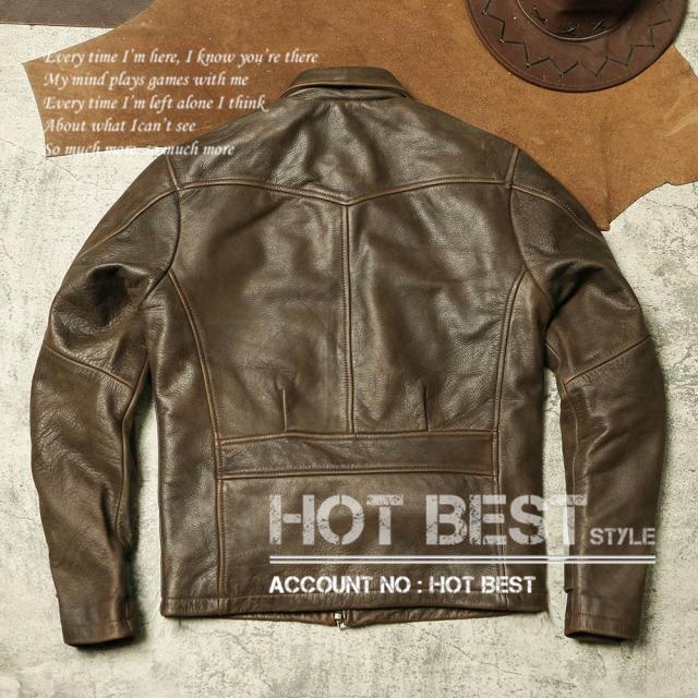 1.0mm カウハイド 復刻30年代スタイル シングルライダース メンズ 革ジャン レザージャケット 牛革