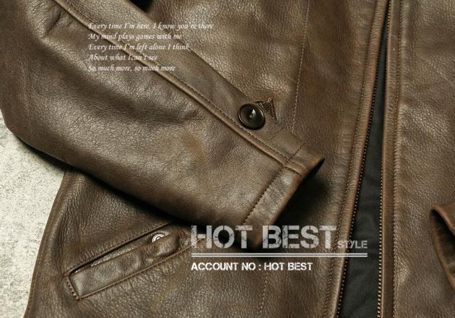 1.0mm カウハイド 復刻30年代スタイル シングルライダース メンズ 革ジャン レザージャケット 牛革