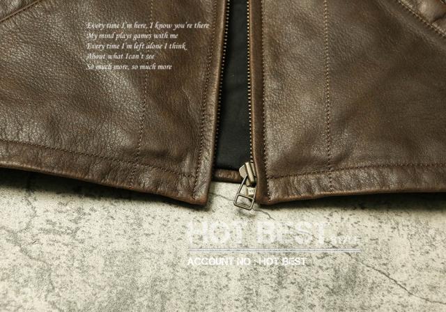 1.0mm カウハイド 復刻30年代スタイル シングルライダース メンズ 革ジャン レザージャケット 牛革