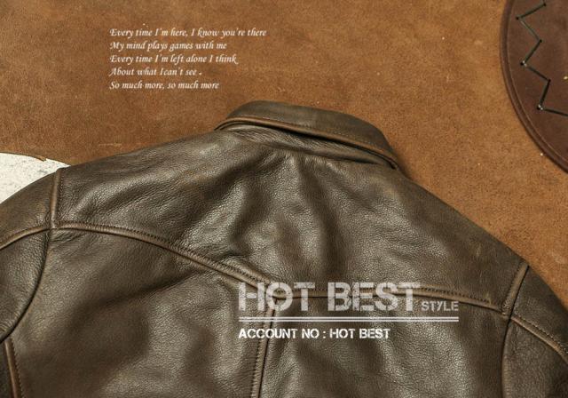 1.0mm カウハイド 復刻30年代スタイル シングルライダース メンズ 革ジャン レザージャケット 牛革